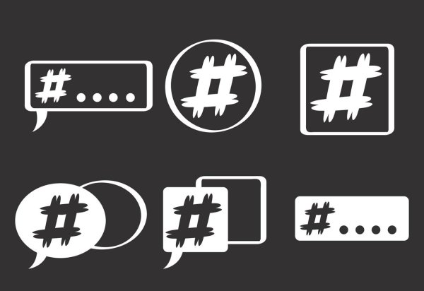 Трафареты хештеги