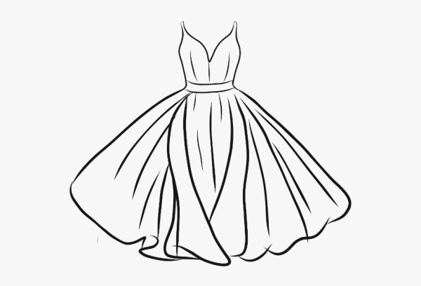 Очертание платья