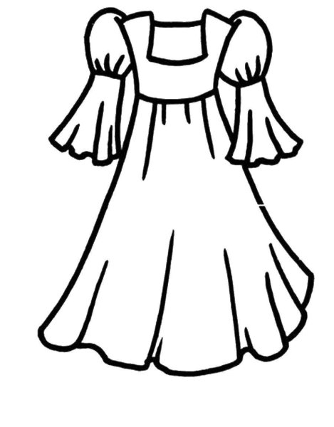 Трафарет платья