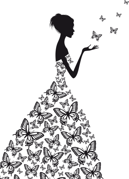 Контур платья для рисования