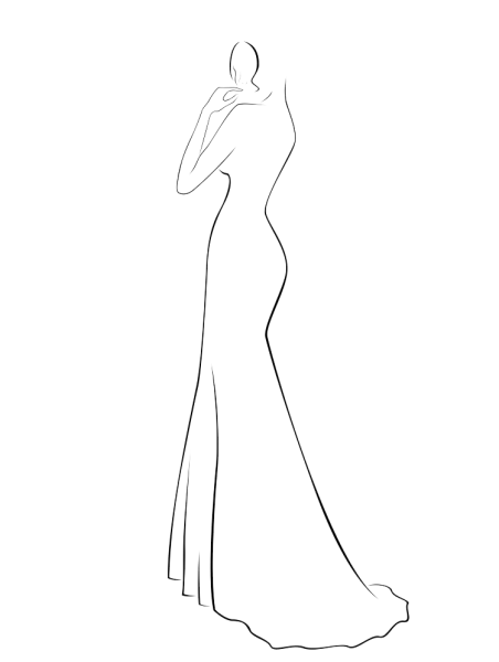 Трафарет платья