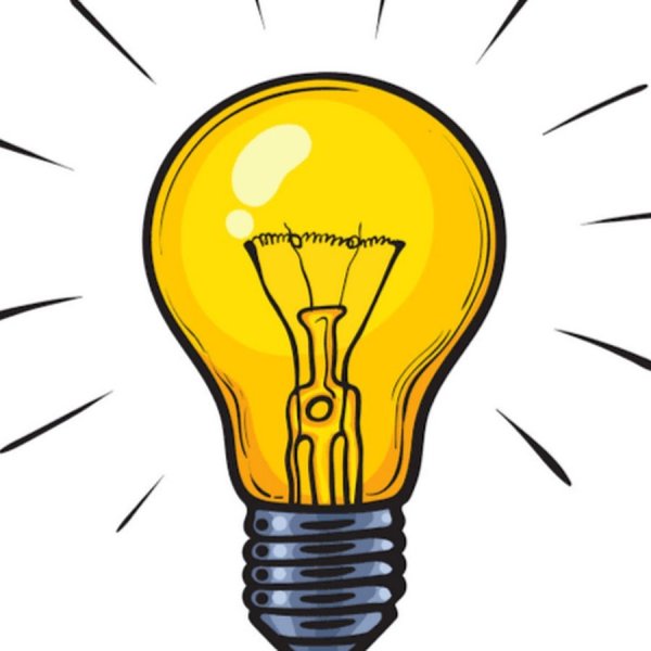 Лампочка нарисованная