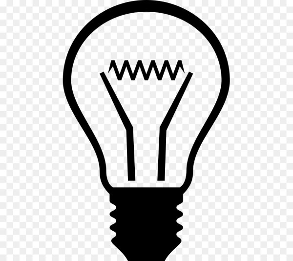 Лампочка черно белая