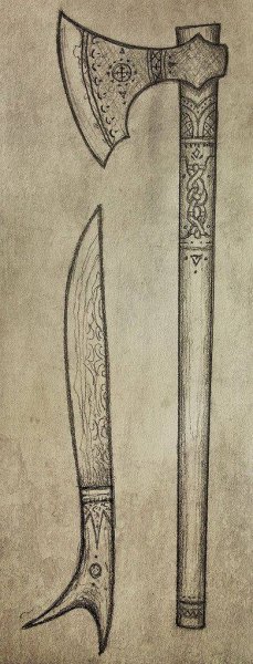 Эскиз боевого топора