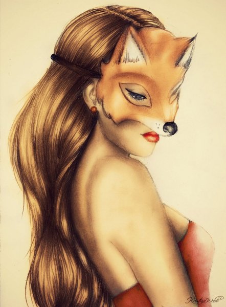 Нарисованные девушки на аву