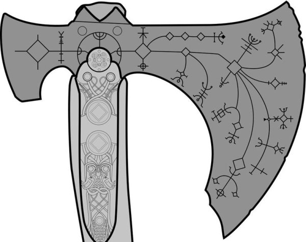 Трафарет на топор