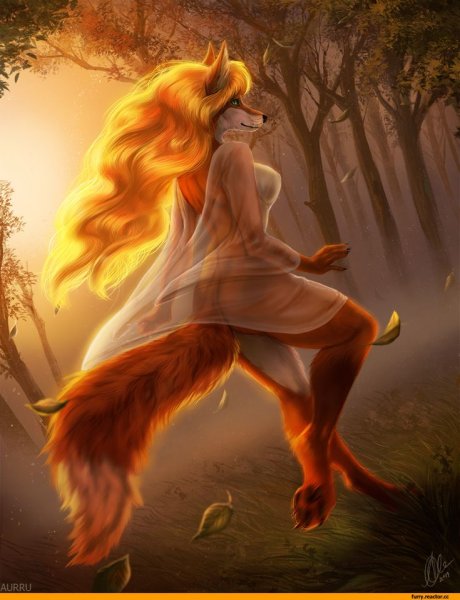 Фурри рыжая лиса