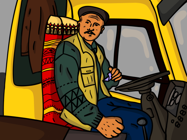 Водитель автобуса иллюстрация