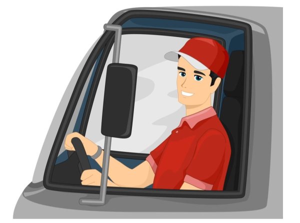 Водитель грузовика рисунок