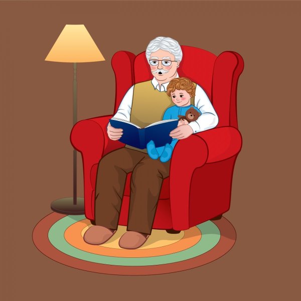 Дедушка рисунок