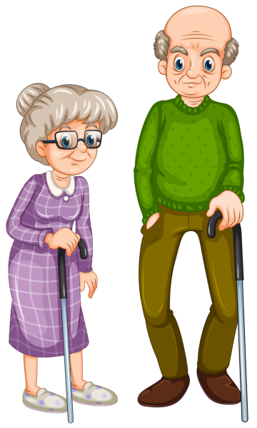 Бабушка и дедушка мультяшная