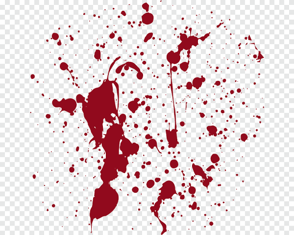 Кровавое пятно на белом фоне