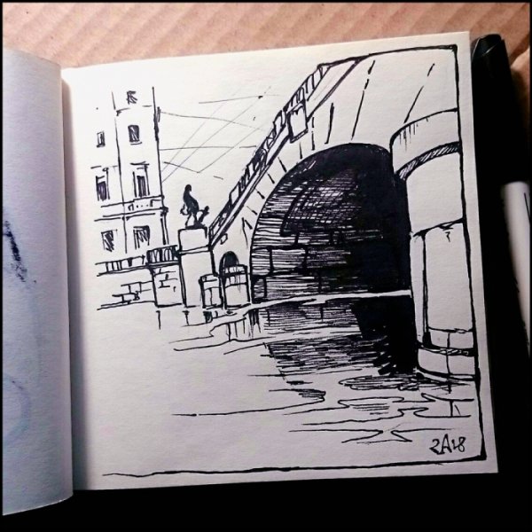 Пейзажи для скетчбука карандашом