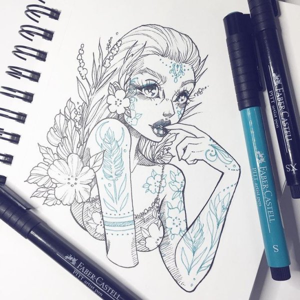 Рисунки для скетчбука фантастика