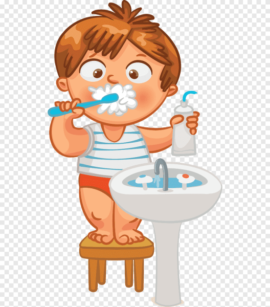 Ребенок умывается