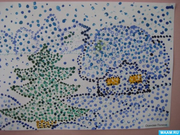 Техника тычкование ватными палочками