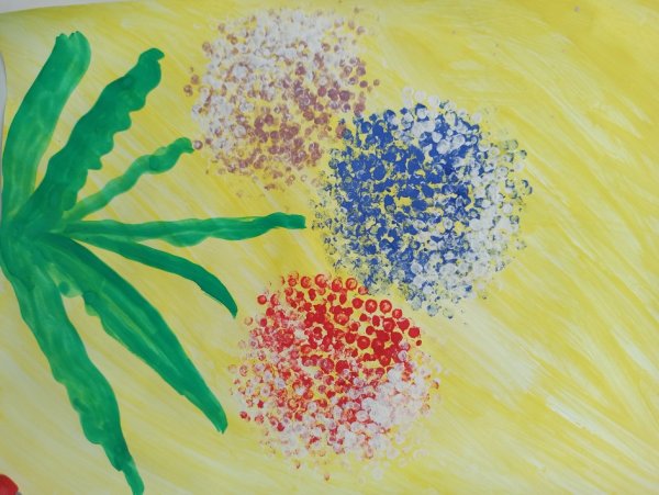 Рисование ватными палочками