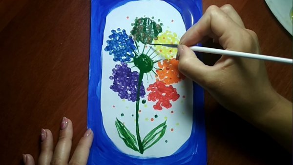 Рисование с помощью ушных палочек