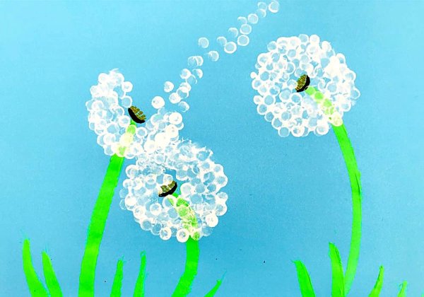 Рисование вязаными палочками