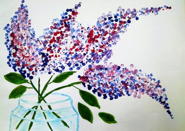 Изо рисование ватными палочками