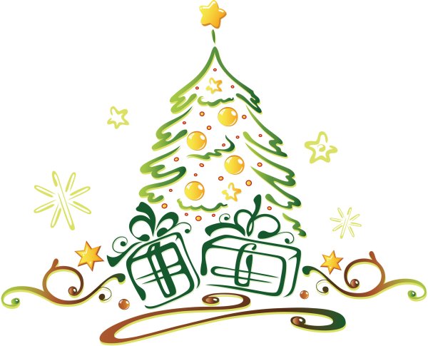 Елка новый год вектор