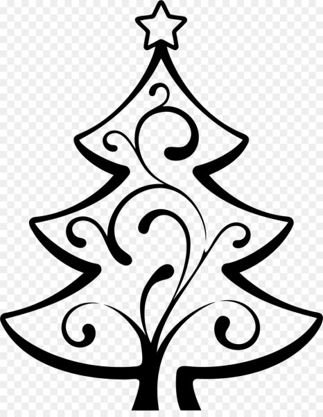 Елка контур