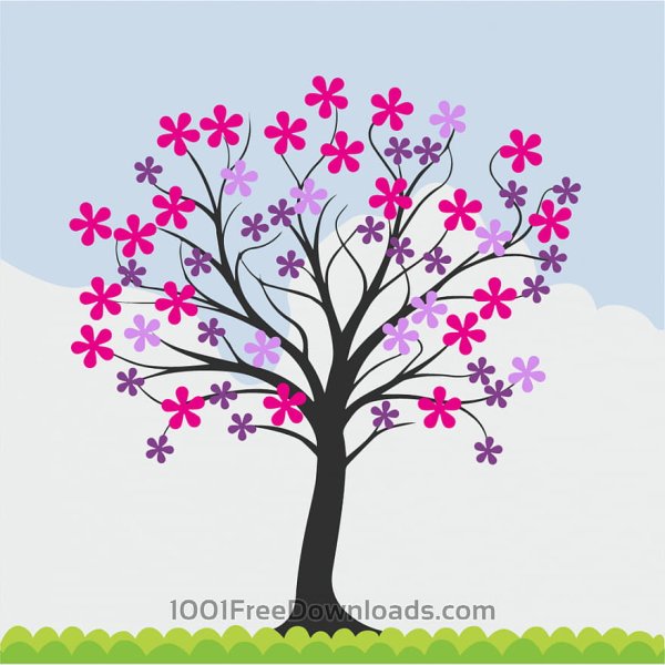 Изобразить цветущее дерево