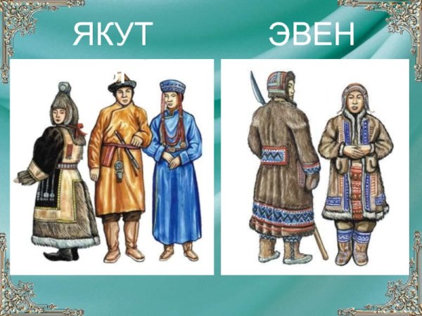 Национальный костюм чукчи рисунок