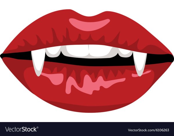 Аниме губы с клыками