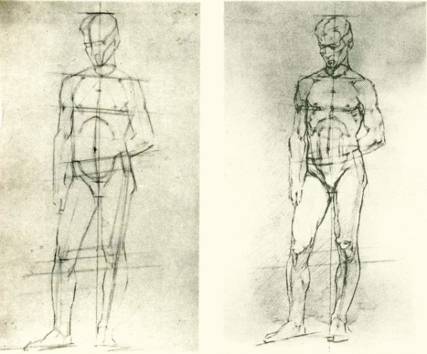 Контрапост фигура человека Академический