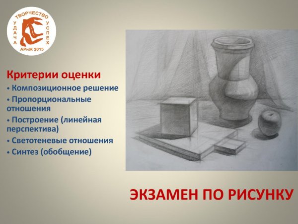 Вступительный экзамен рисунок
