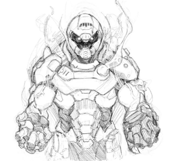 Doom Slayer эскиз