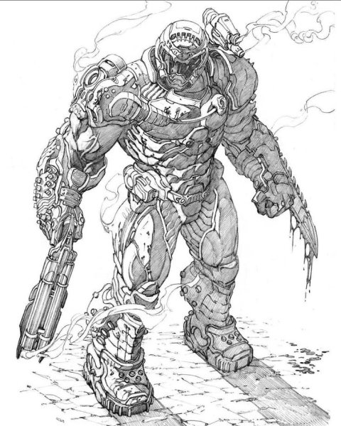 Doomguy рисунок