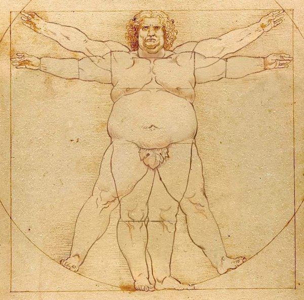 Леонардо да Винчи Витрувианский человек