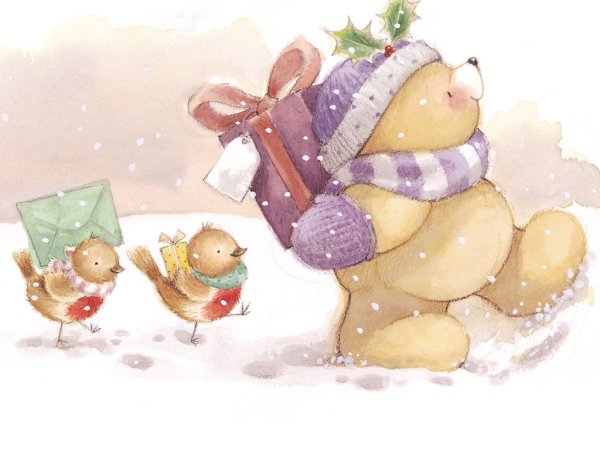 Рождественские открытки на рабочий стол