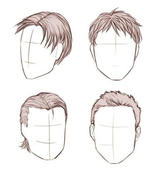 Мужские прически нарисовать