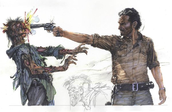 Ходячие мертвецы зомби рисунок