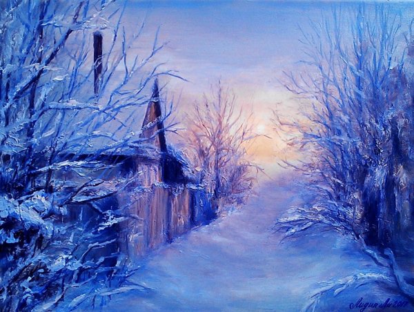 Художник Сергей Кольба картины зима