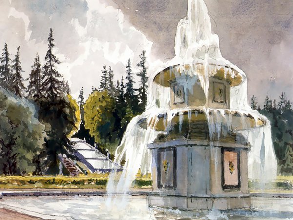 Александр Бенуа картины Петергоф