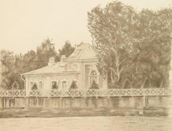 Петергоф фонтаны акварель