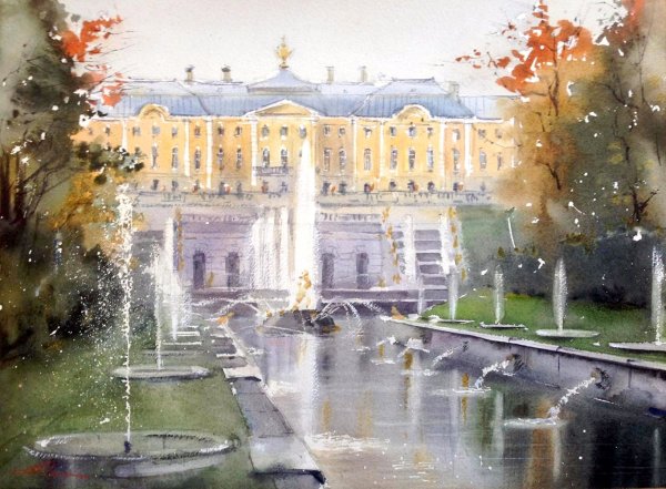 Александр Бенуа Петергоф. Большой Каскад