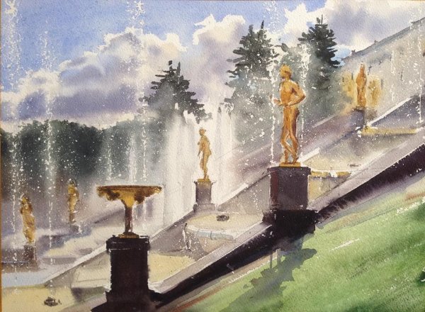 Петергоф литографии Бенуа