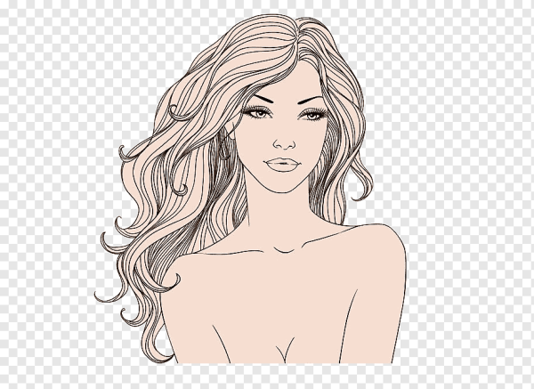 Рисунок волосы девушки