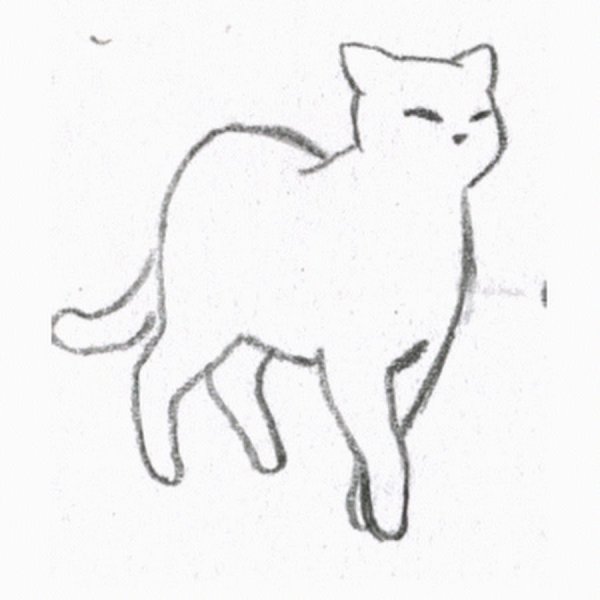 Кот идет рисунок