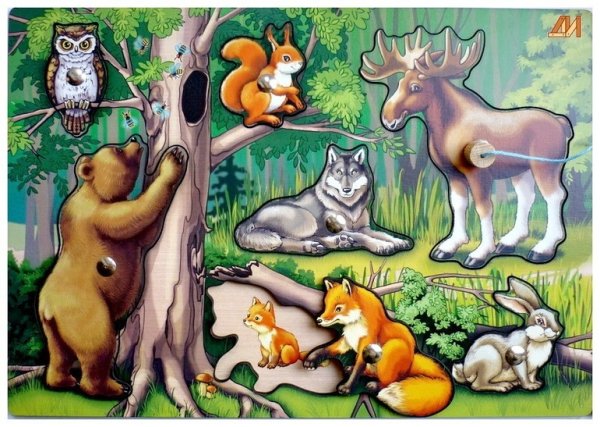 Пазл "Лесные животные"
