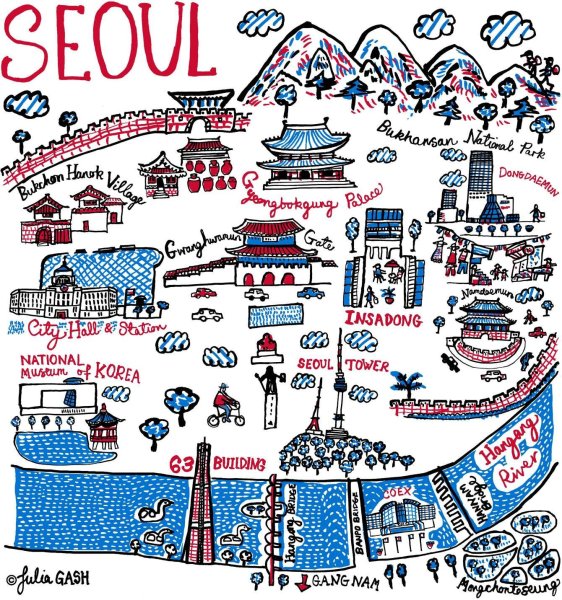 Travel рисунок Корея