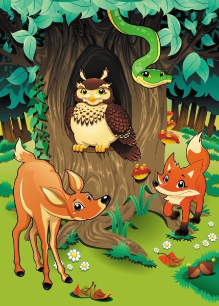 Лесные жители мультяшные