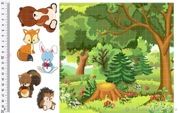 Лесные зверюшки для детей