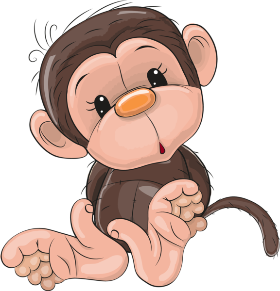 Милая обезьянка рисунок