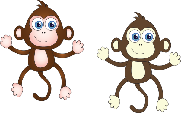 Обезьянка рисунок детский